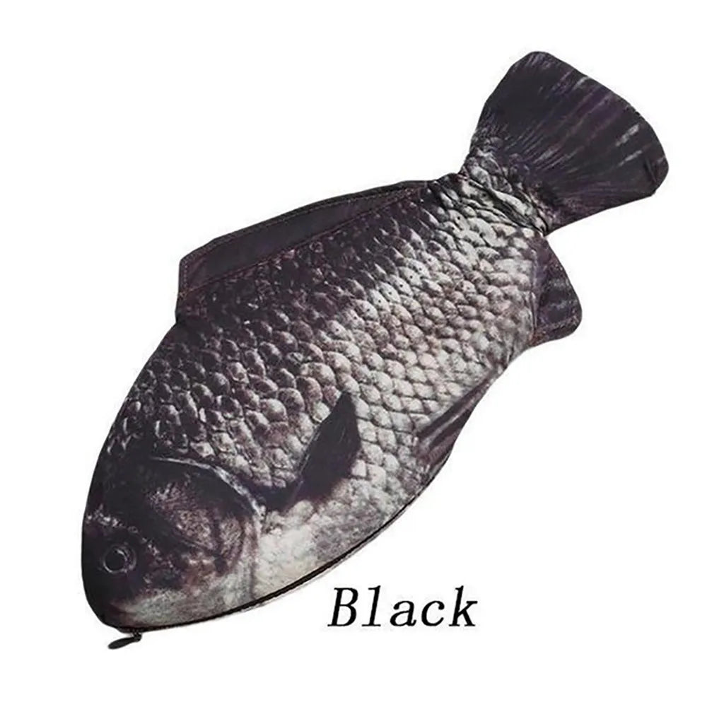 Pencil Bag Carp Pen Bag Realistic Fish Shape Make-up Pouch Pen Pencil Case With Zipper Back To School Pencil Pouch Pen Bag Peaceful Pleasures Health and Wellness