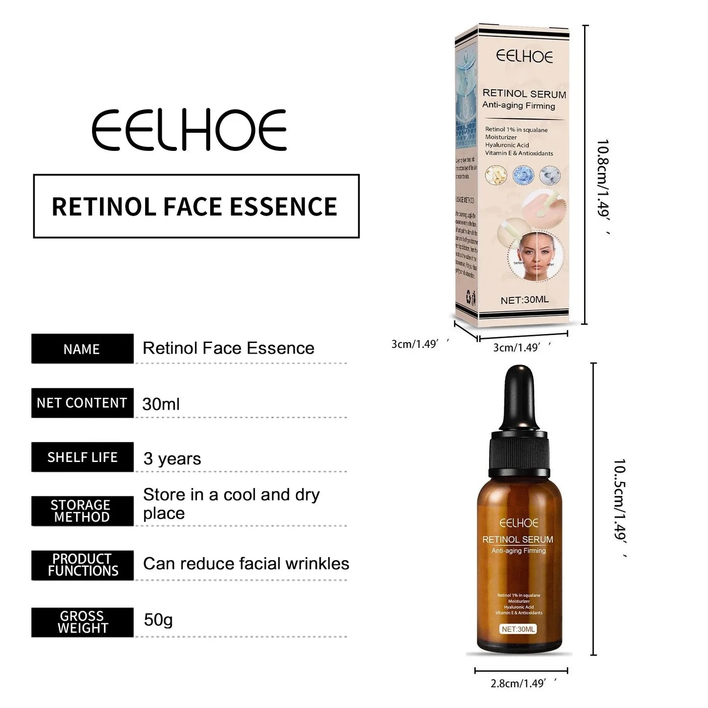 LGRAMER Retinol Anti-Aging Serum | Collagen Lifting 30ml