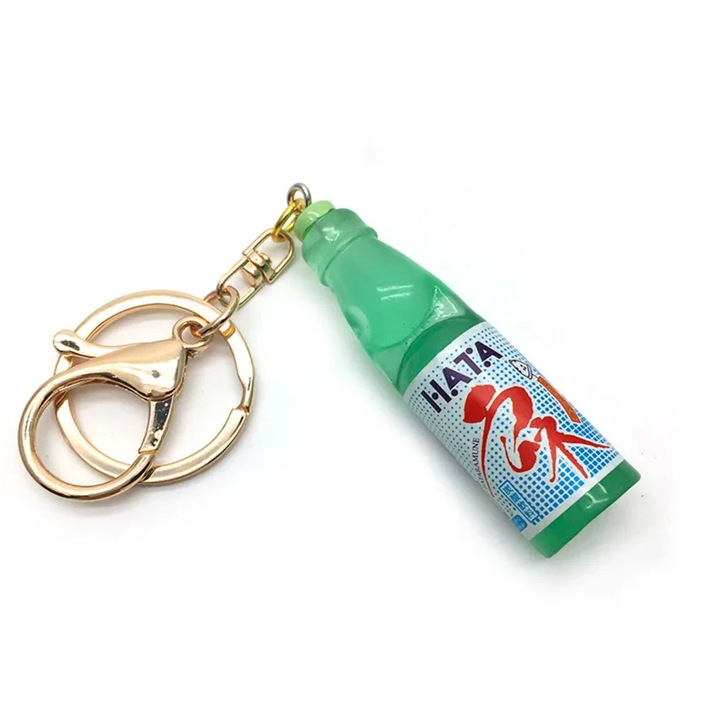 Miniature Japanese Ramune Soda Keychain – Kawaii Resin Charm