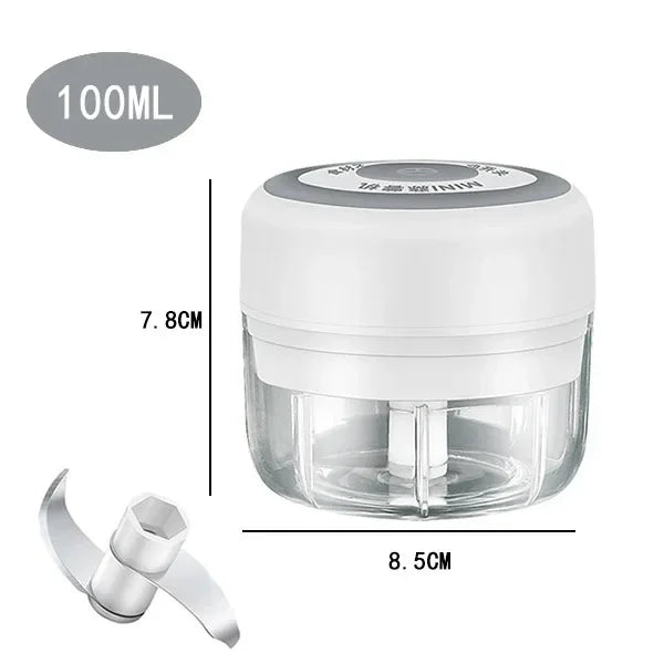 USB Electric Mini Food Chopper – Garlic, Veggie & Meat
