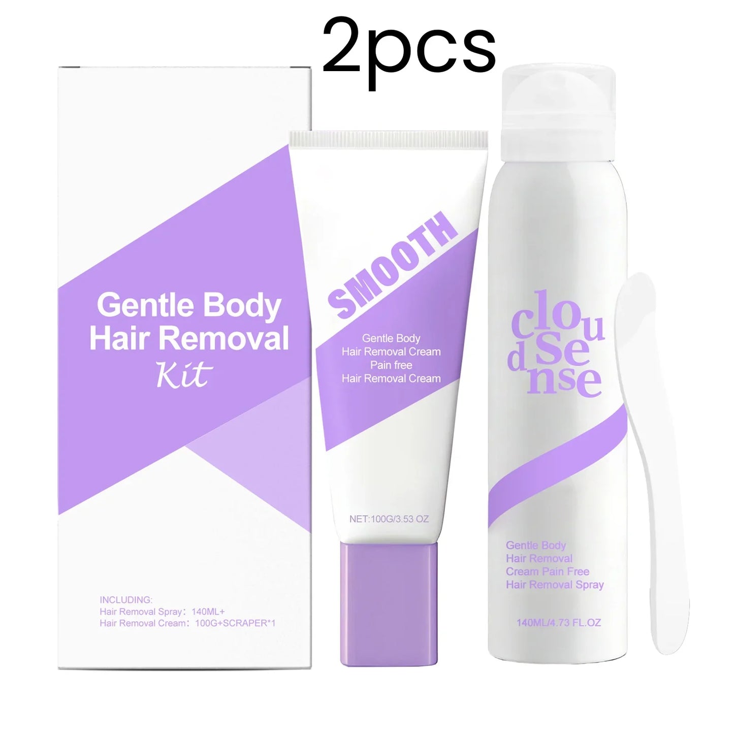 Gentle Body Hair Removal Cream Kit – Moisturizing & Soothing