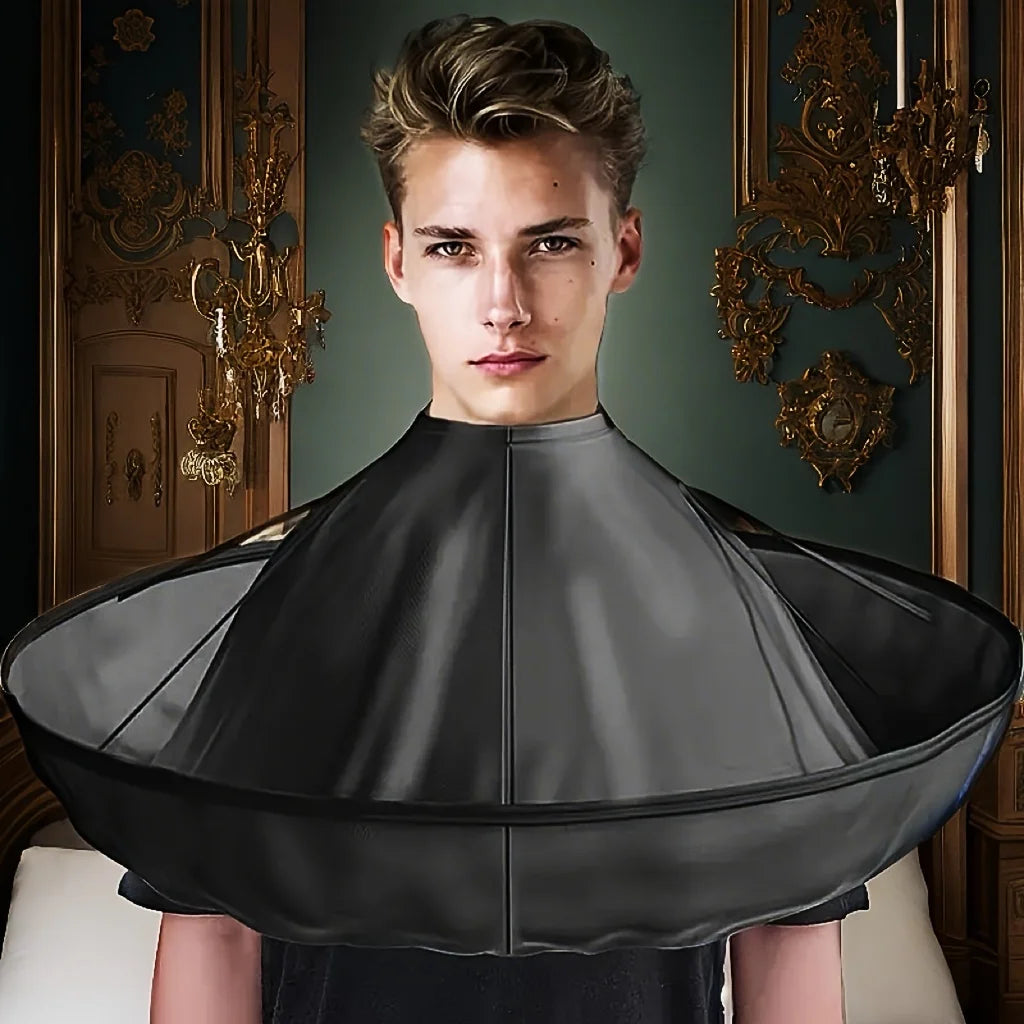 Professional Salon-Quality Haircut Cape Non-Stick, Waterproof & Adjustable Neck Duster for Stylists and Barbers Salon Cape Peaceful Pleasures Health and Wellness black