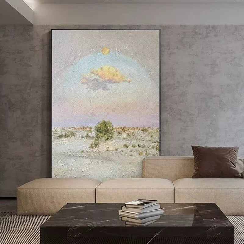 Unique Design Gift Beautiful Pictures For Children Room Hand Painted Oil Painting On Canvas Colorful Mural For Living Room Porch Peaceful Pleasures Health and Wellness