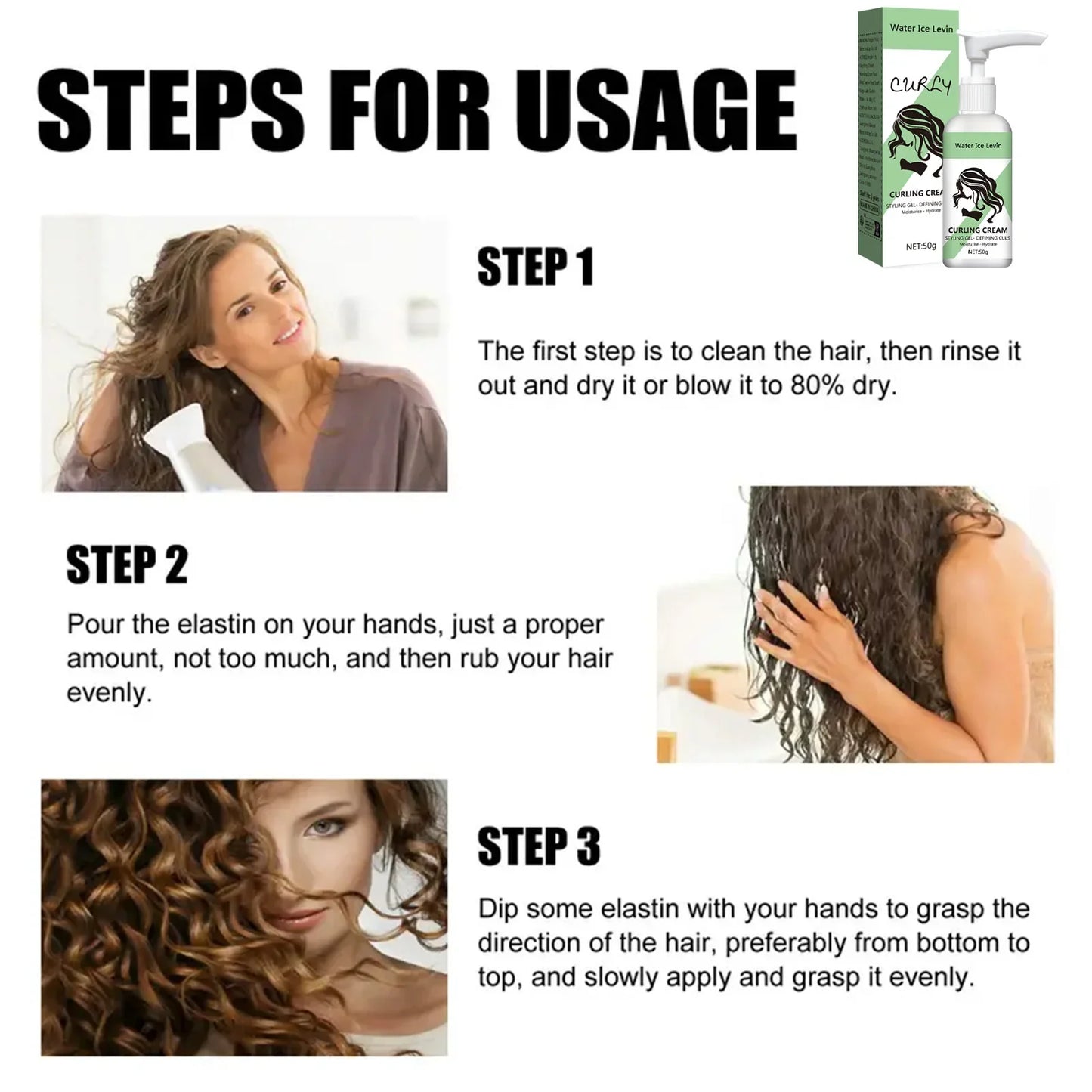 Curl Enhancing Cream – Moisturizing Elasticity Styling Conditioner