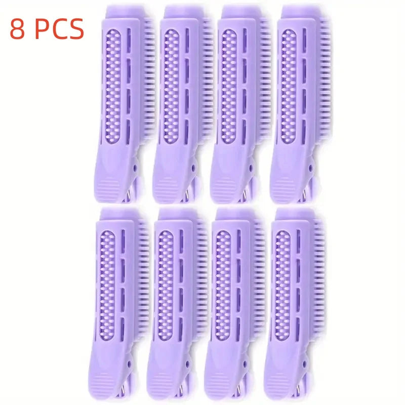 8 PCS Hair Root Fluffy Clip Bangs Curling Clip Styling Clip Hair Bar Seamless Hair Styling Fluffy Styling Clip Peaceful Pleasures Health and Wellness PURPLE
