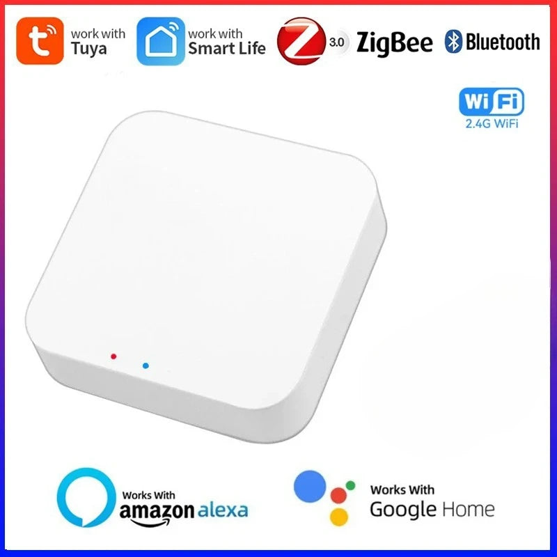Smart LifeAPP Multi-mode Gateway ZigBee Bluetooth Wireless Hub Remote Controller Bridge Voice Control Via Alexa Google Home Peaceful Pleasures Health and Wellness Multi-mode Gateway