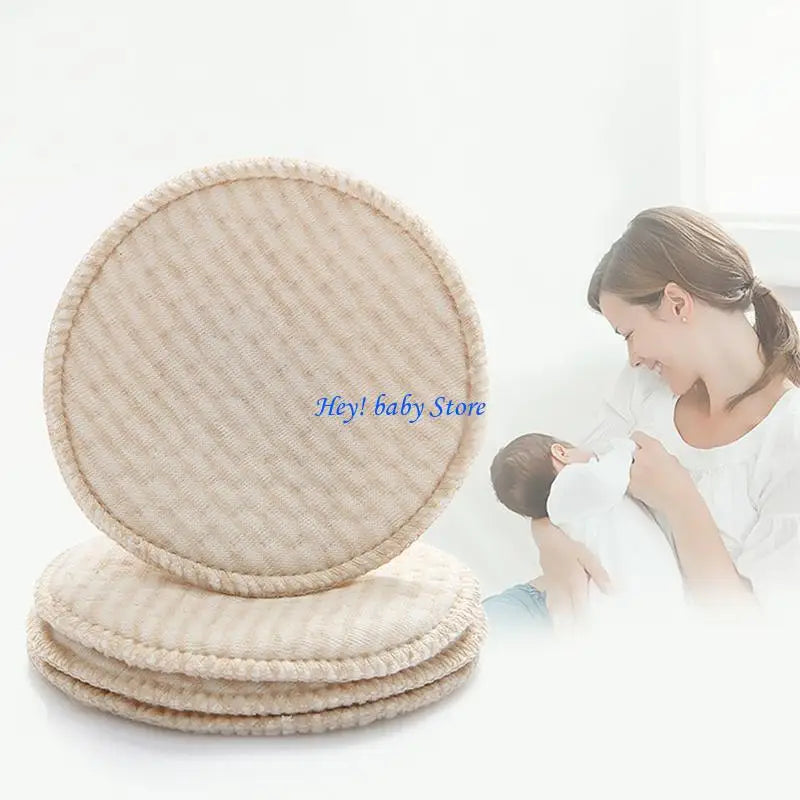 Reusable Cotton Nursing Breast Pads – Soft & Absorbent 4-Pack