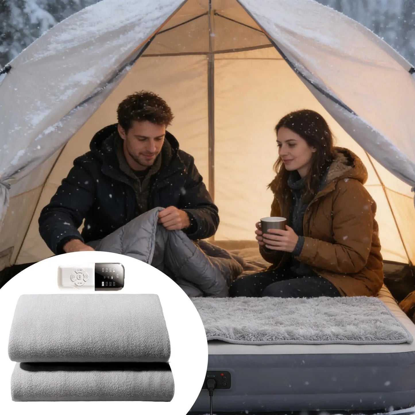 Heated Electric Mattress Pad | 5-Heat Settings, Machine Washable