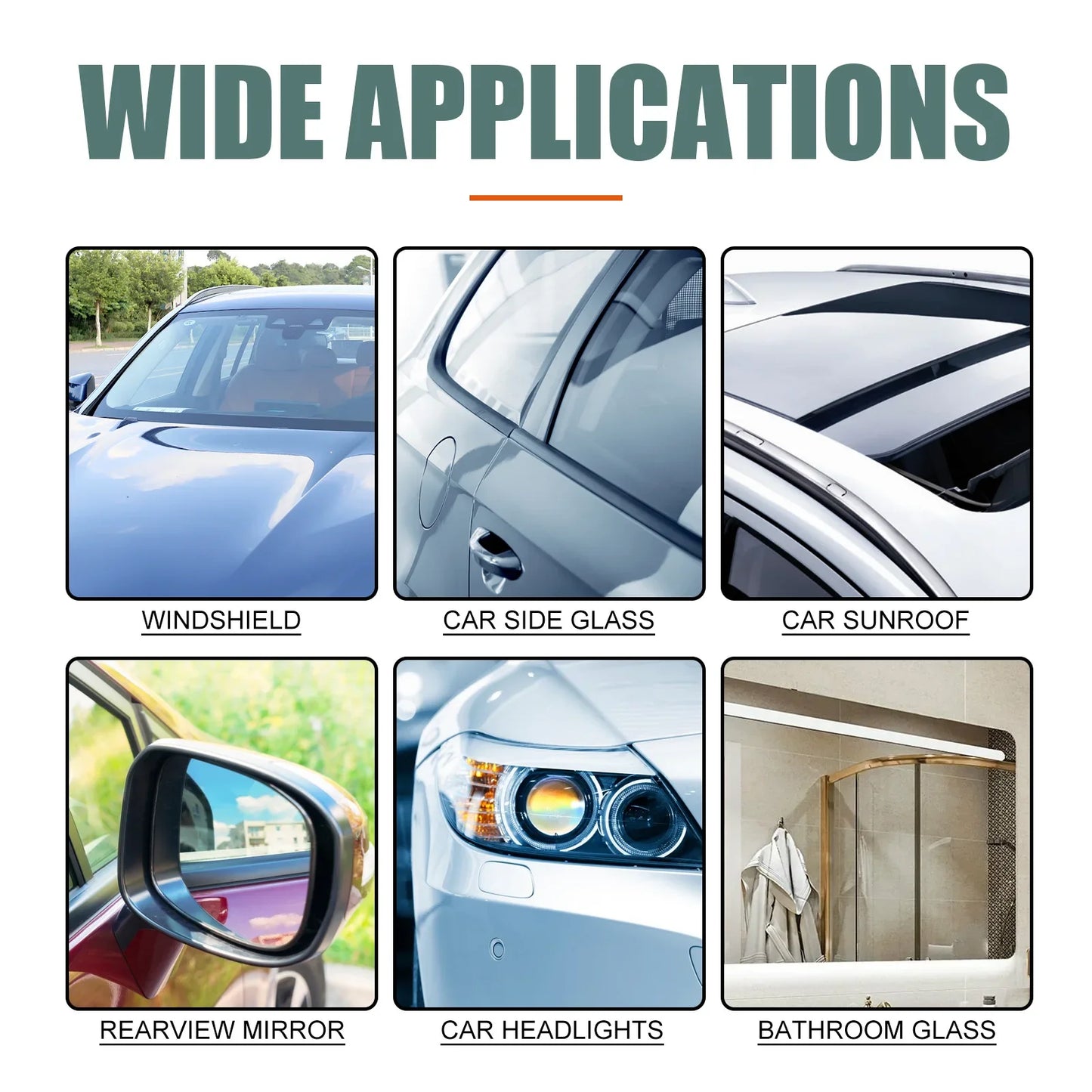 Automobile Windshield Spray Rearview Mirror Windshield Cleaning Stain Hydrophobic Water Repellent Antifogging Agent Peaceful Pleasures Health and Wellness