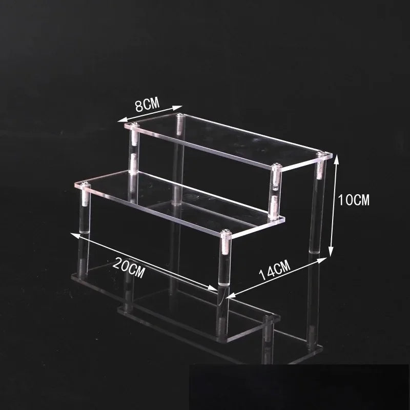 Iridescent Acrylic Display Riser Stand 1–5 Tier Shelf Organizer