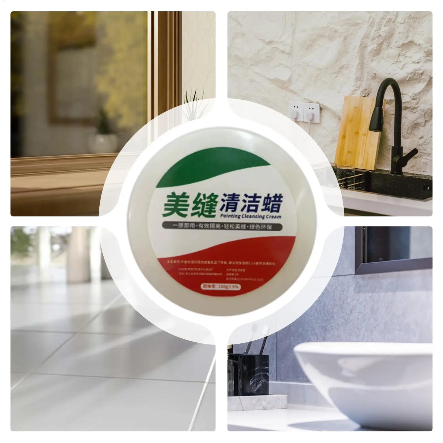 Quick Fix Tile Repair Wax For Bathroom Shower & Kitchen, Long-Lasting Ceramic Floor Crack Repair Cream Kit, Grout Maintenance Peaceful Pleasures Health and Wellness