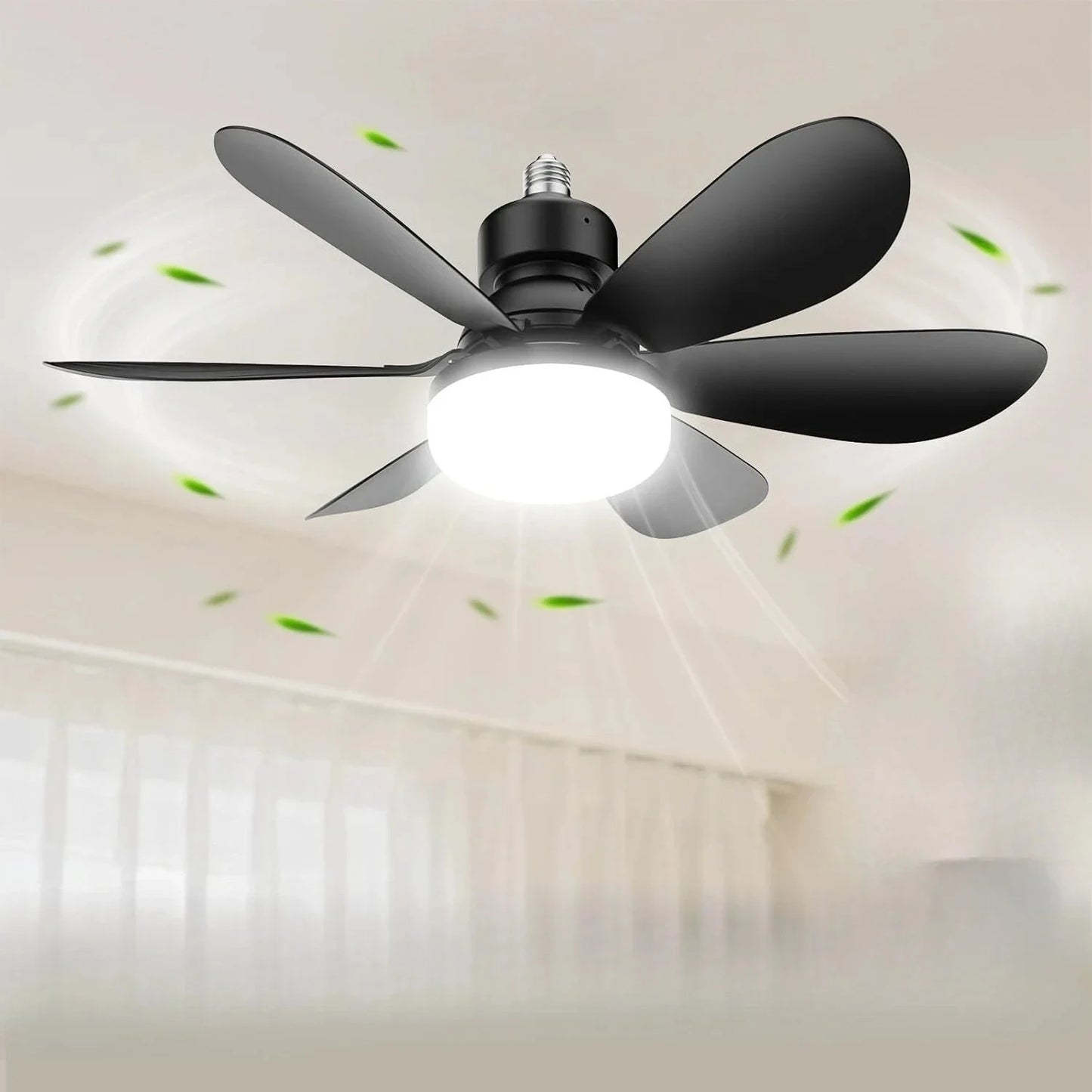 30W LED Ceiling Fan Light E27 Remote Dimming – Living Room