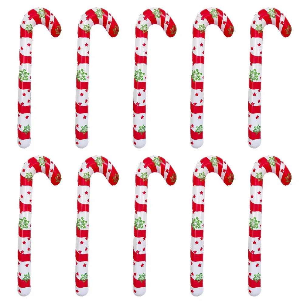 Inflatable Christmas Candy Canes Set of 10 – 88cm Outdoor Decor