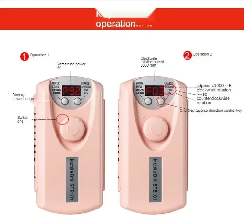 Portable Rechargeable Electric Nail Drill – 35000 RPM