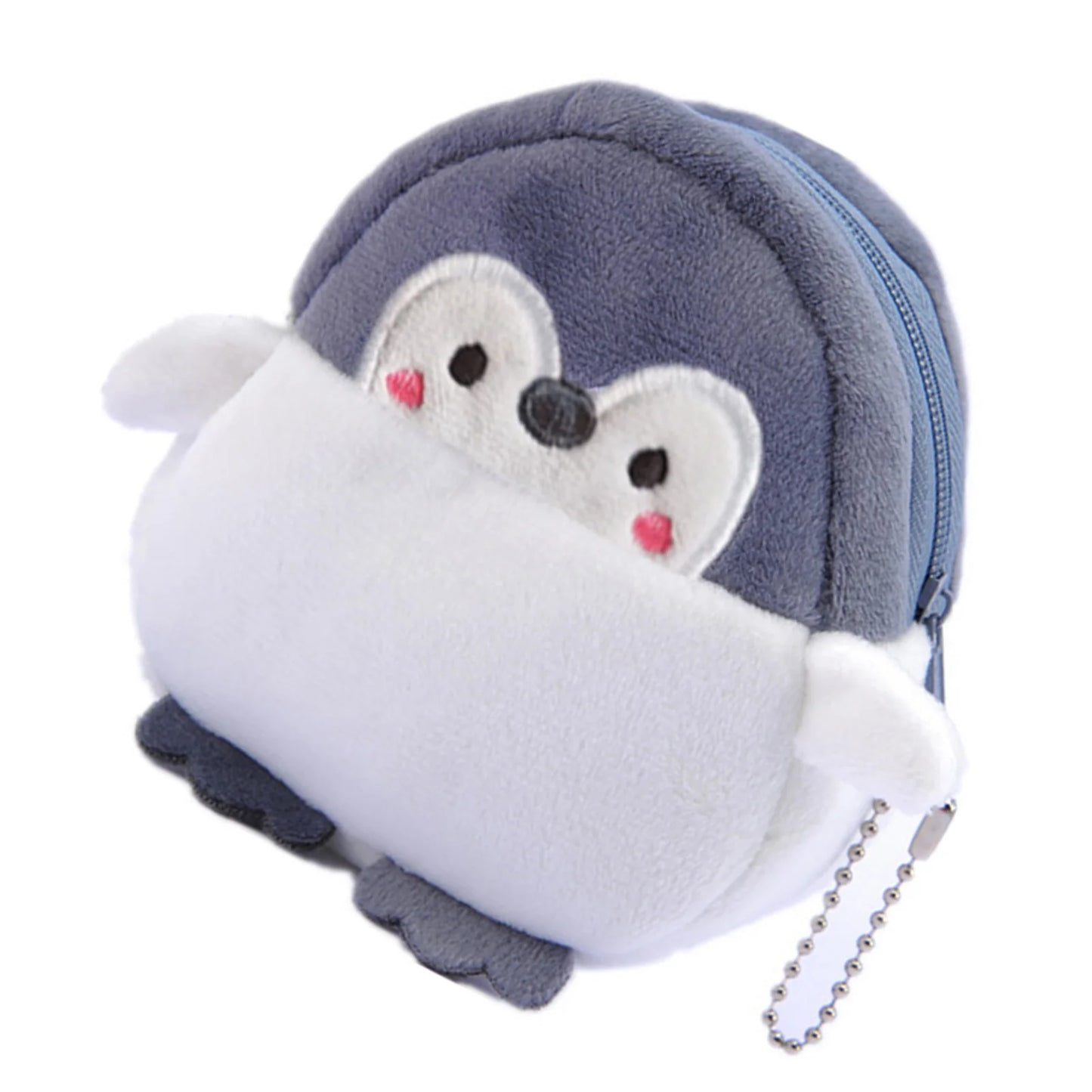 Women's Coin Purse Mini Pouch Sweet Plush Penguin Purse Small Zipper Pouch for Women Girls on Valentine's Day Peaceful Pleasures Health and Wellness