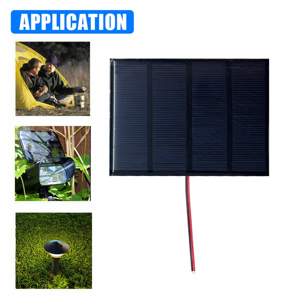 3W 12V Polycrystalline Solar Panel Charger with Cable – DIY