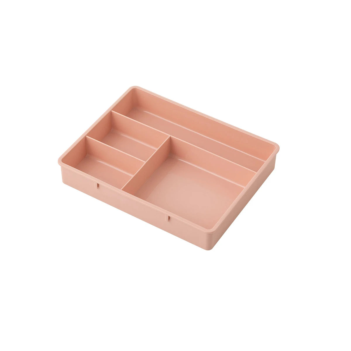 1Pcs Desk Drawer Organizer Stackable Multi-cell Storage Box Tray Dressing Table Jewelry Makeup Organizer For Home Office Peaceful Pleasures Health and Wellness Pink