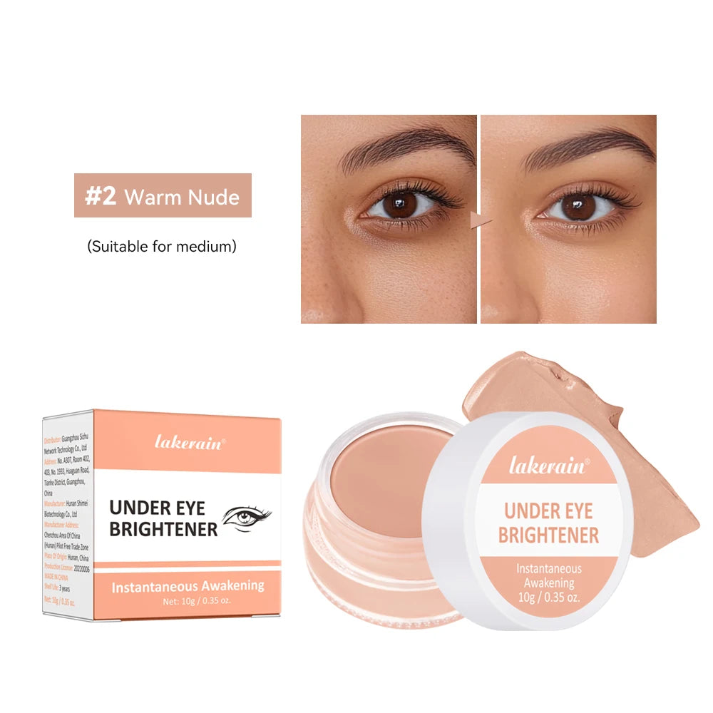 Lakerain Eye Concealer Brightener Cover Dark Circles Nourish Skin Correcting Makeup Nude Tan Shades Long Lasting Cosmetics Peaceful Pleasures Health and Wellness 02 Warm Nude