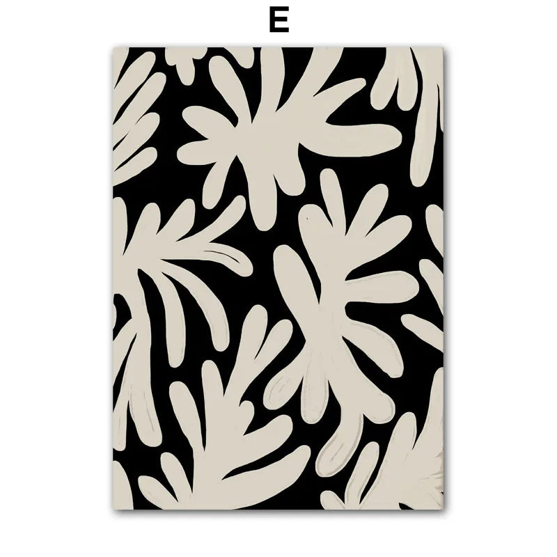 Boho Abstract Woman Canvas Wall Art | Minimalist Line Drawing