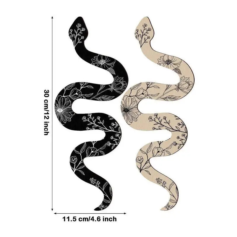 Halloween Snake Wall Art | Witchy Boho Wooden Reptile Decor
