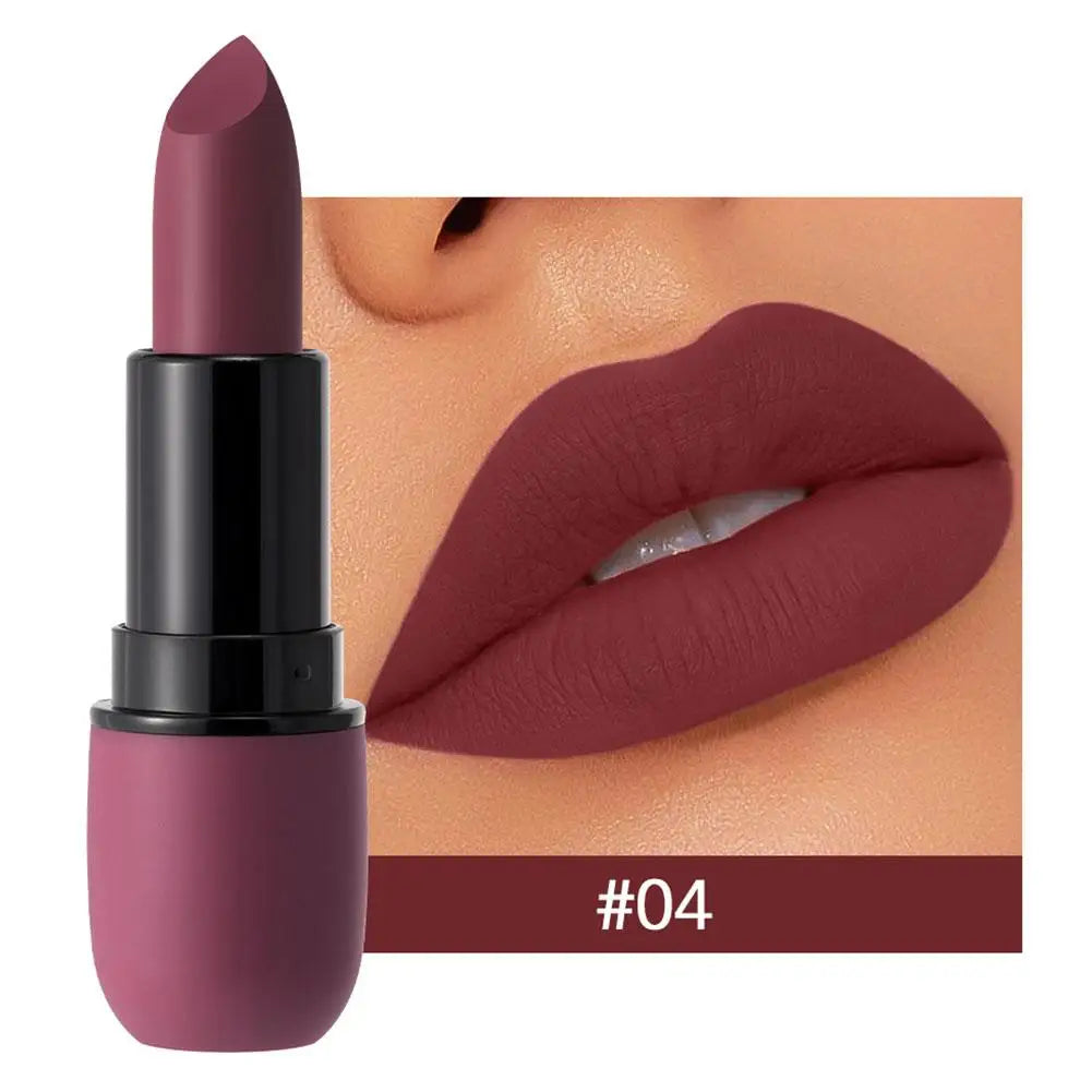 Velvet Matte Lipstick – Long-Lasting Waterproof High Pigment