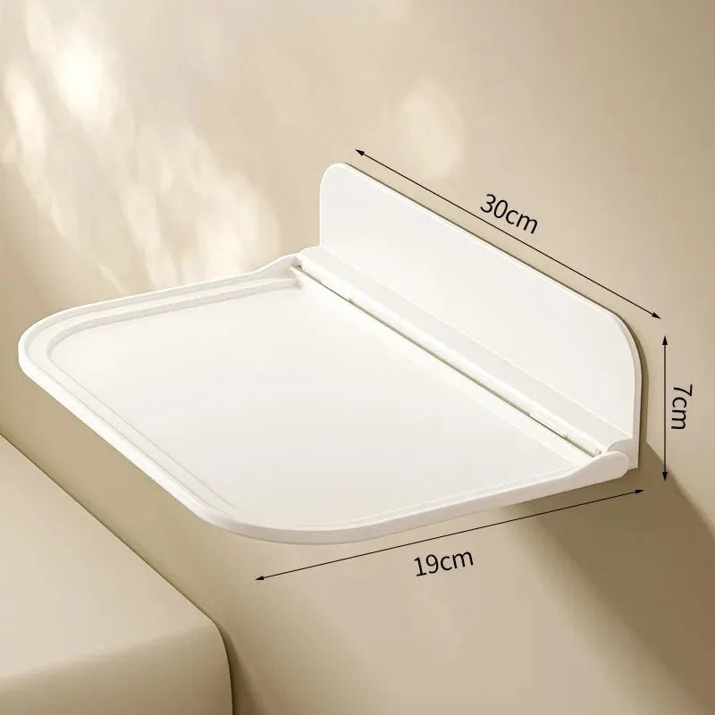 Folding Wall Mounted Shelf – Punch-Free Storage Rack & Holder