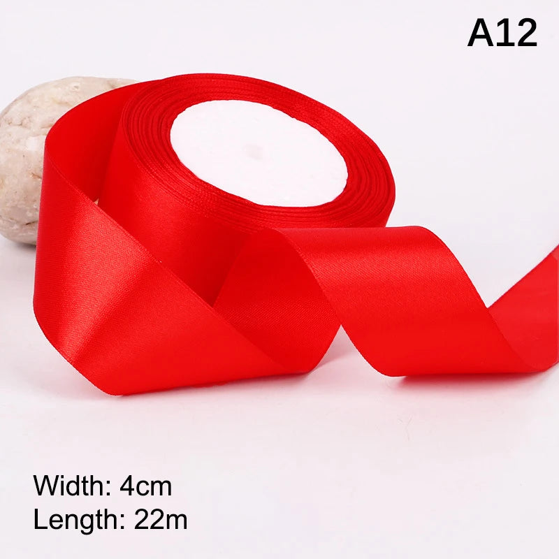 4cm Satin Ribbon Roll 25 Yards – Bows, Gifts & DIY Crafts
