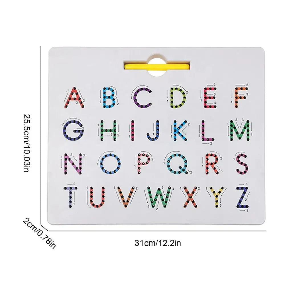 2-in-1 Kids Magnetic Alphabet Tracing Board | Educational Toy