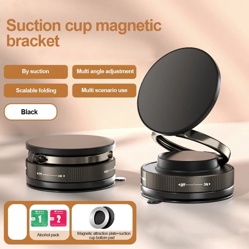 360° Rotating Magnetic Phone Holder, Foldable & Retractable, Universal Compatibility for iPhone 16/15/14/13/12 Peaceful Pleasures Health and Wellness Black - 1pc