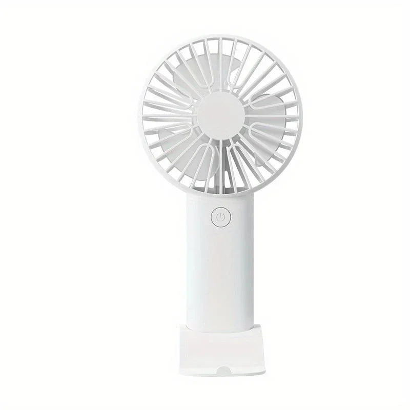 Rechargeable Handheld Mini Fan 3-Speed USB Fan + Phone Holder