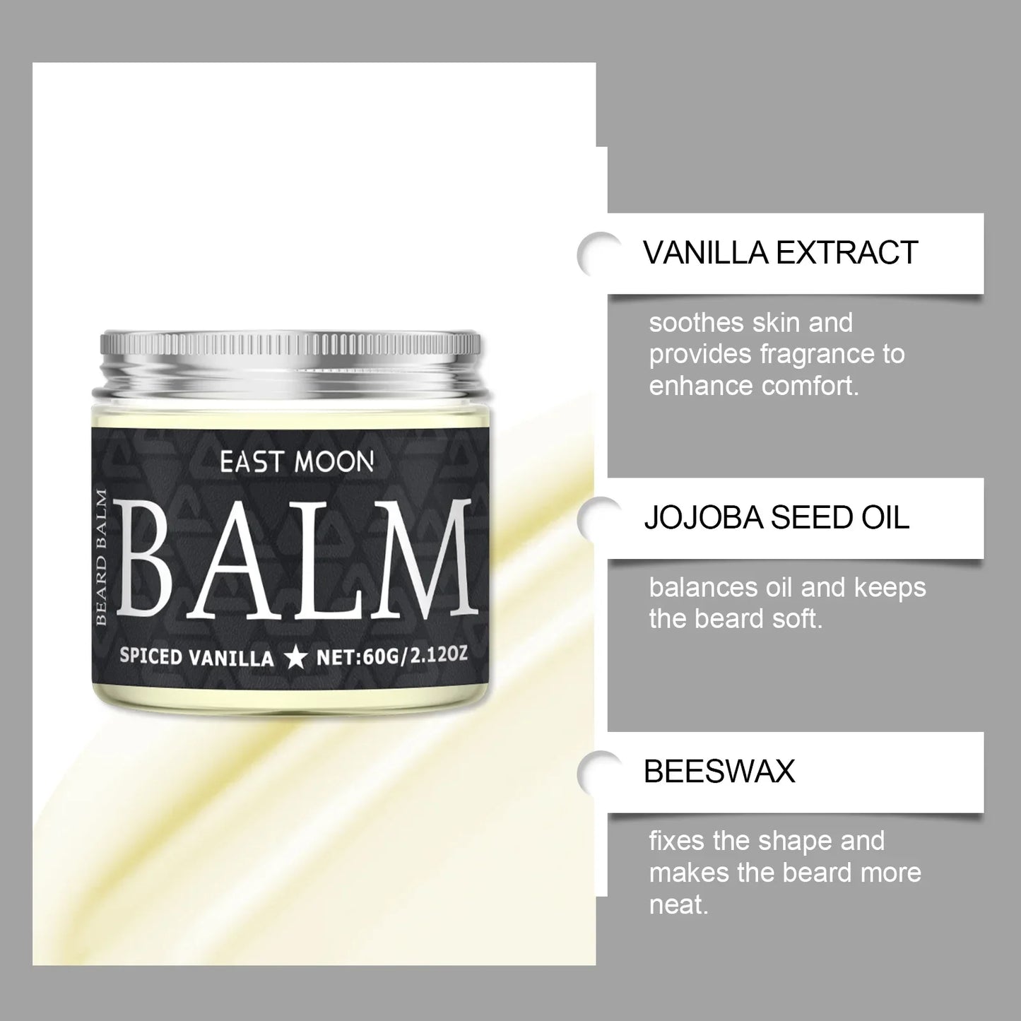 East Moon Vanilla Beard Balm 60g – Hold, Smooth & Nourish