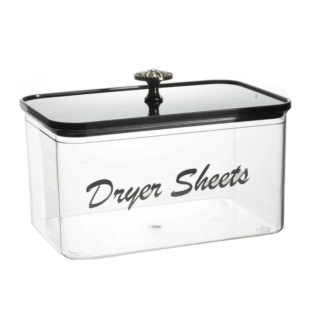 Acrylic Dryer Sheet Holder & Dispenser Box – Laundry Room Organizer (1 or 2 Pack)