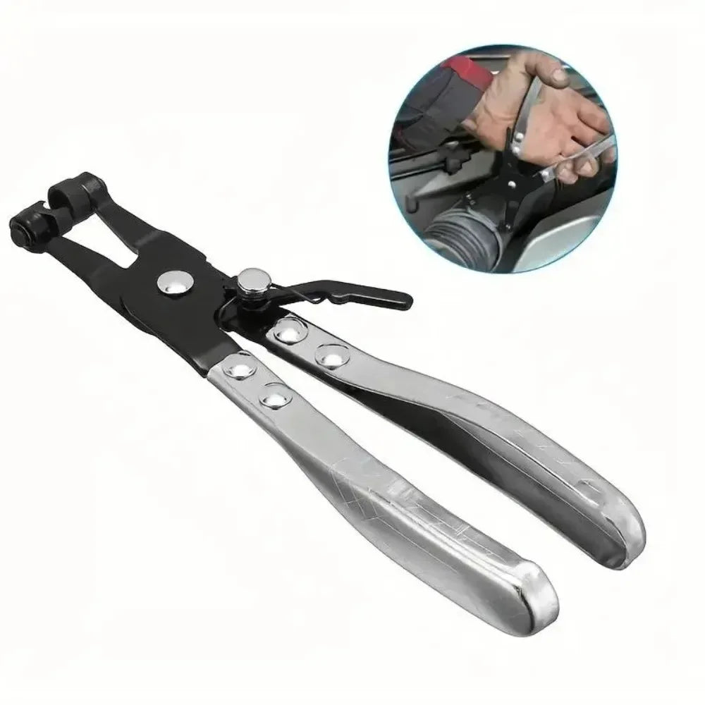 Car Water Pipe Hose Clip Pliers Clamp Swivel Drive Jaw Locking Tool Removal And Installation Of Ring-Type Flat-Band Hose Clamps Peaceful Pleasures Health and Wellness straight -B