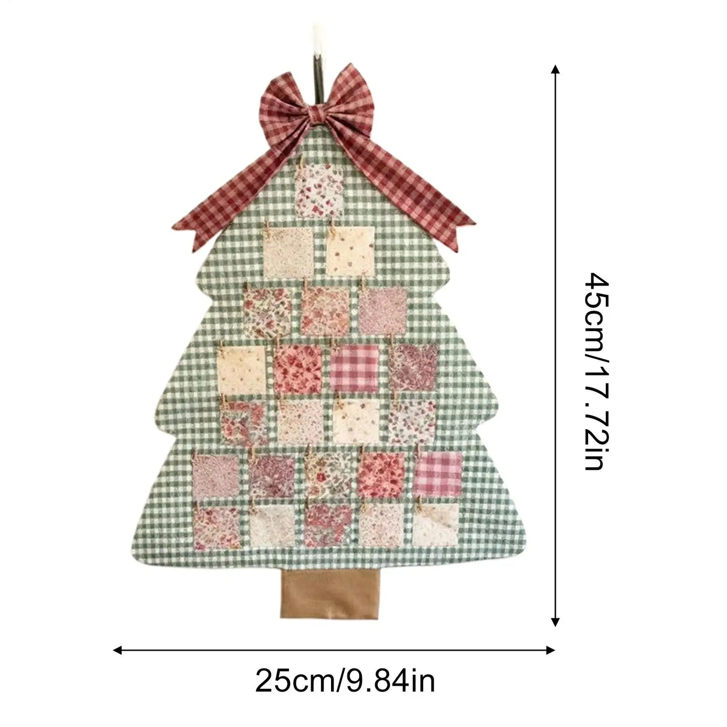2025 Fabric Christmas Countdown Calendar | 24 Pocket Advent Tree
