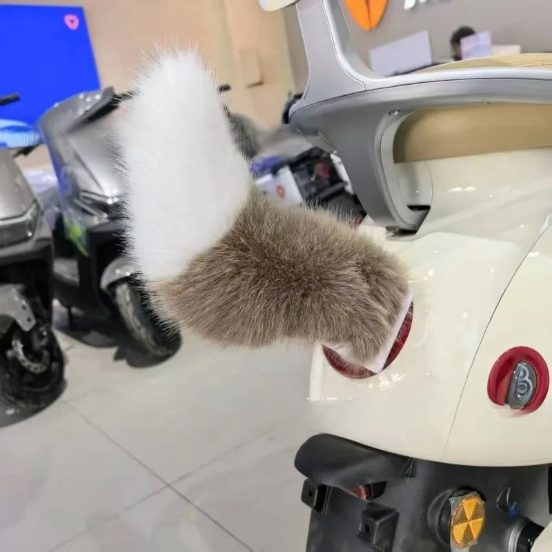 Electric Wagging Fox Tail Scooter Decoration | Remote Control