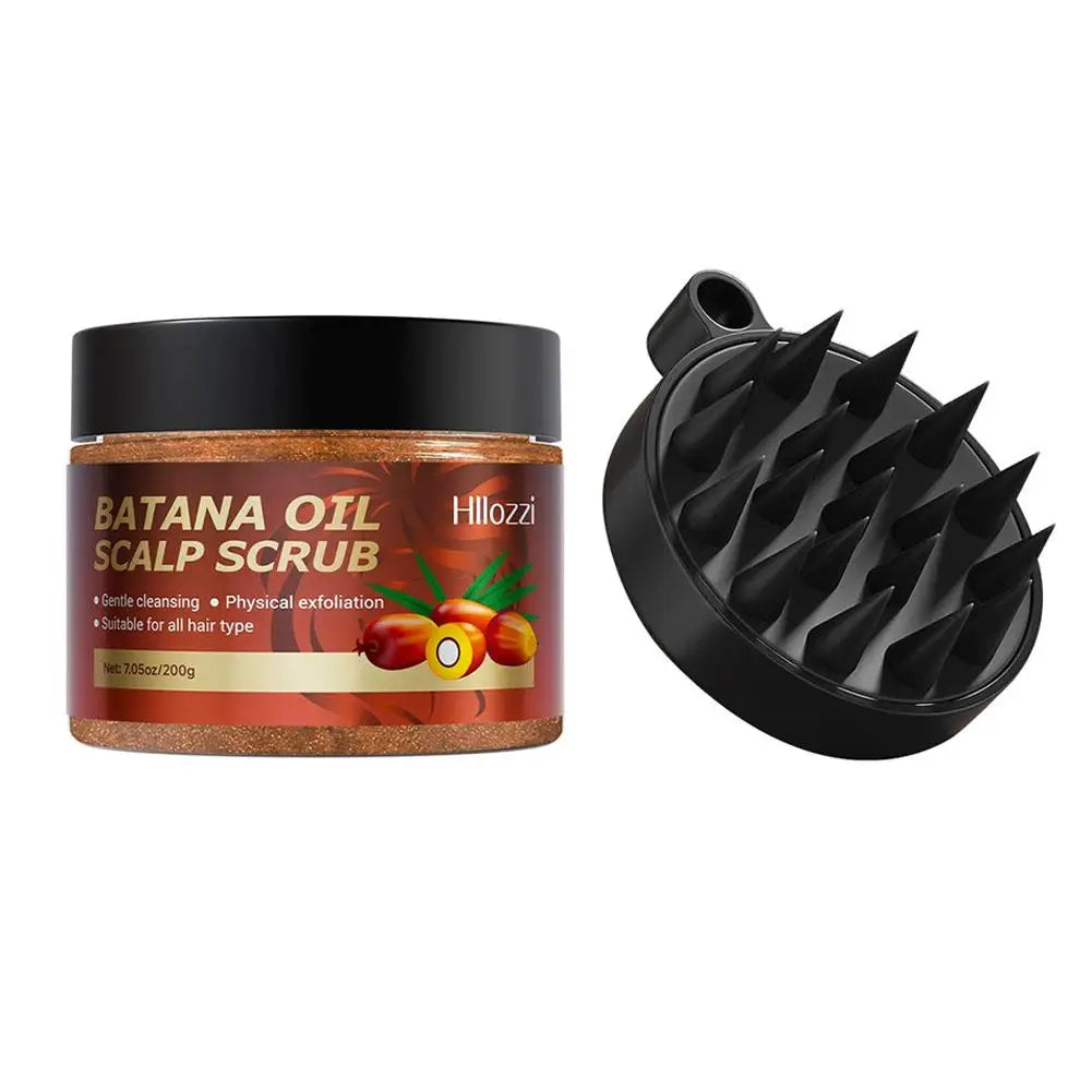 Batana Strengthening Hair Shampoo Conditioner Anti Frizzy Moisturizing Scalp Soften Hair Smoothing Repair Damaged Hair Care Set Peaceful Pleasures Health and Wellness Body Scrub Comb