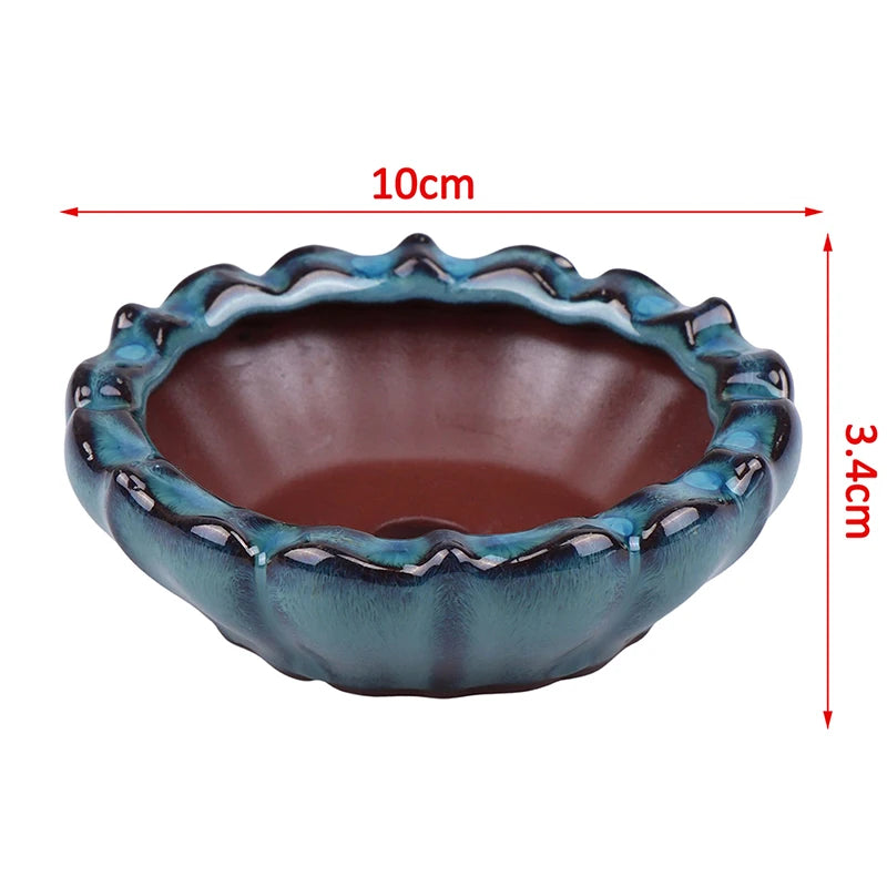 1 Piece 10*3.4cm Purple Sand Flower Pot With Holes Breathable Plant Home Decoration Ornaments Горшки Для Бонсай С Отверстиями Peaceful Pleasures Health and Wellness 1PC