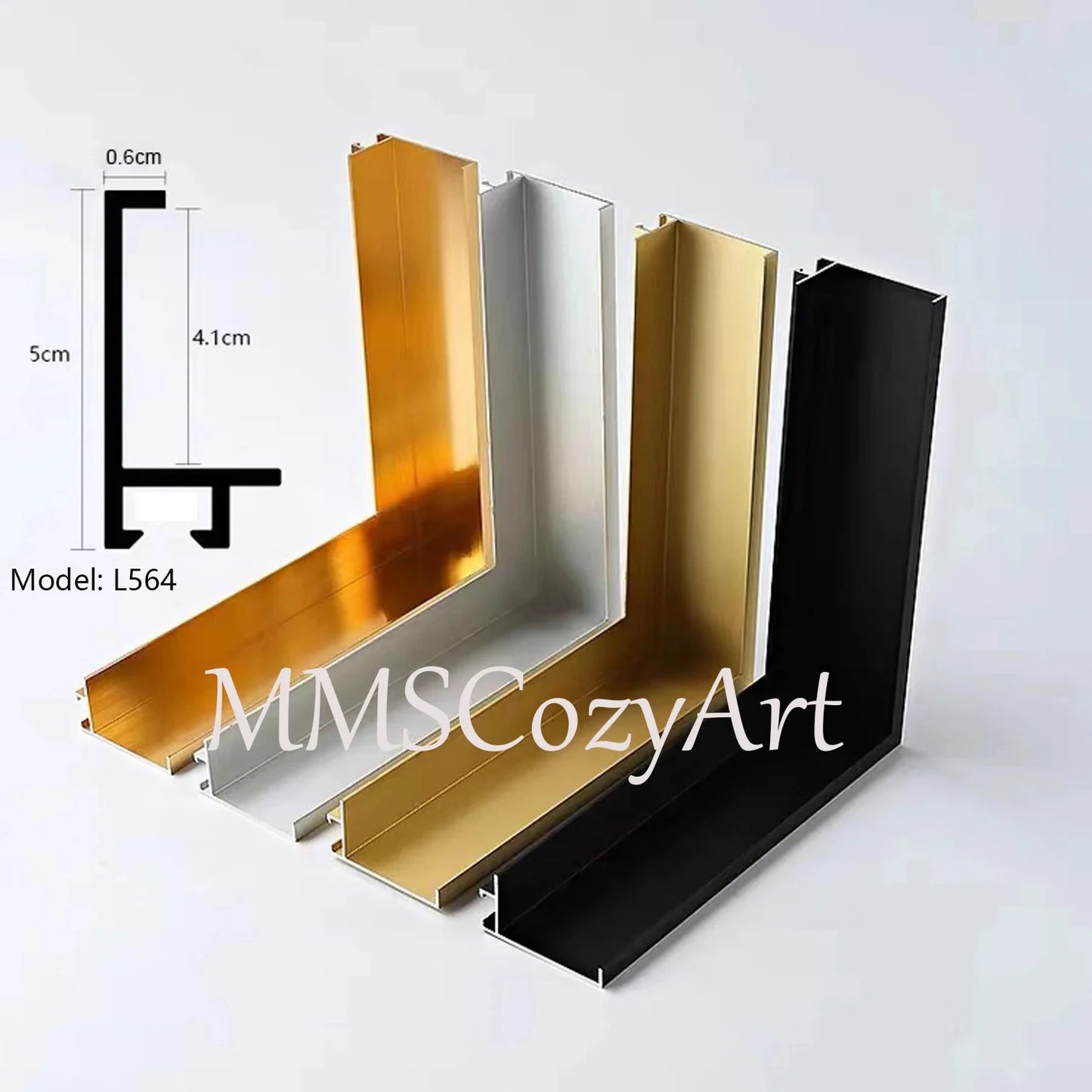 Customizable DIY Aluminum Alloy Floating Metal Photo Frame, Wall Art Canvas Picture Frame Peaceful Pleasures Health and Wellness