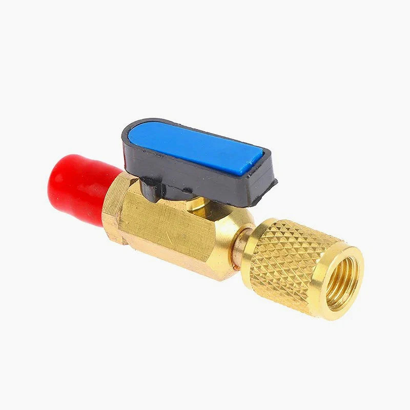 1/4" SAE Brass Ball Valve for R22 Refrigerant AC Systems