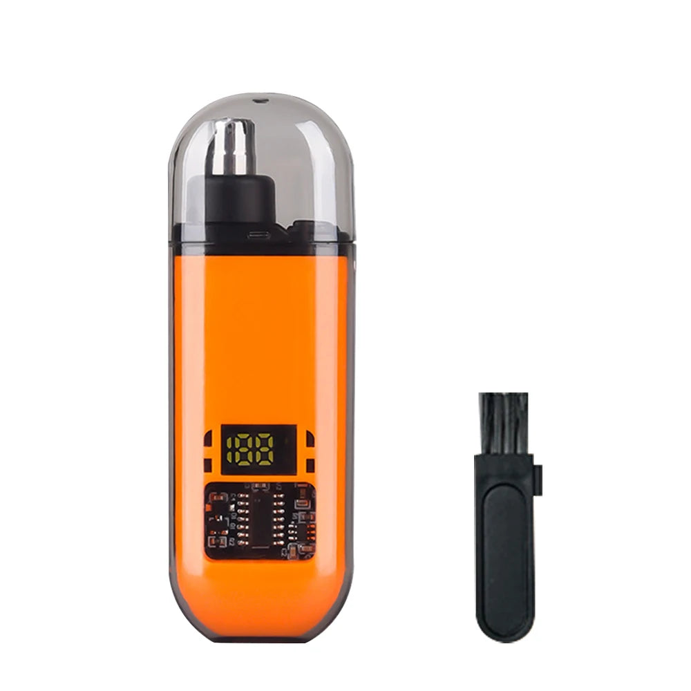 Nose Hair Trimmer for Men Mini Electric Nose Hair Clipper USB Rechargeable Painless Portable Eyebrow Ear and Nose Hair Trimmer Peaceful Pleasures Health and Wellness Orange