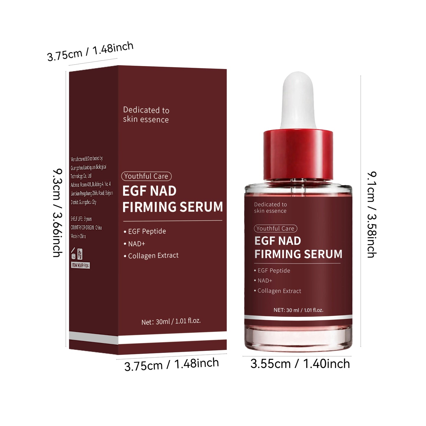 NAD+ EGF Firming Serum, Plumping, Radiance Boosting Serum, Cares for Look of Fine Lines, Skin Elasticity & Firmness,30ml Peaceful Pleasures Health and Wellness