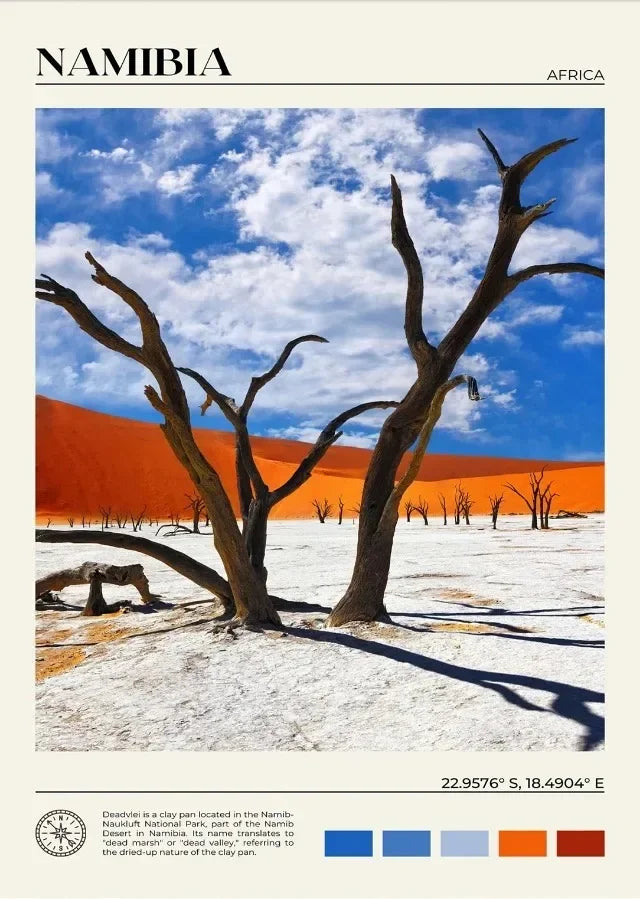 Africa Travel Canvas Wall Art | Zimbabwe Morocco Ethiopia Poster