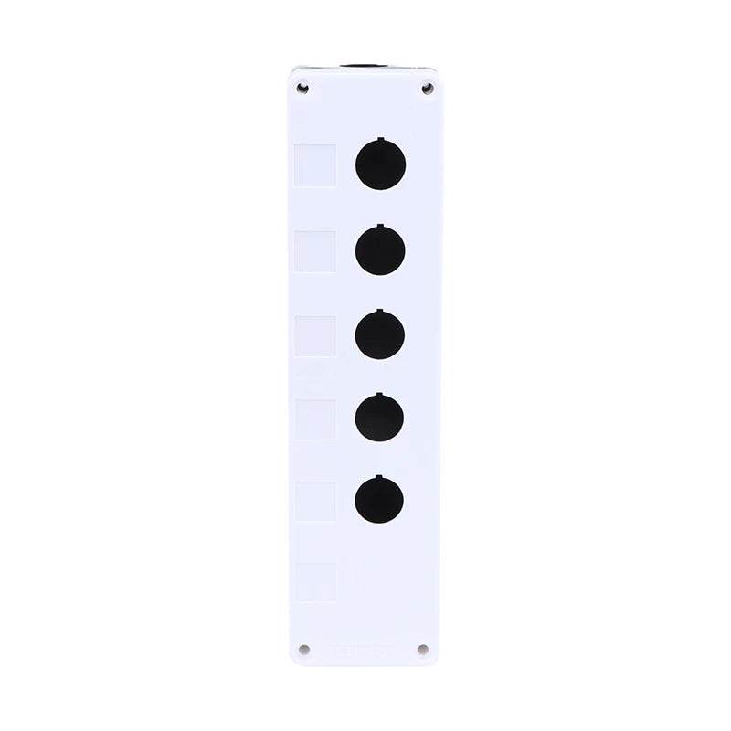 New 22mm Installation Aperture Waterproof Dust-proof LA38Lay 37X B2 Button Switch Control Box 1/2/3/4/5 Hole Height 65mm Peaceful Pleasures Health and Wellness 5 Hole as pic White