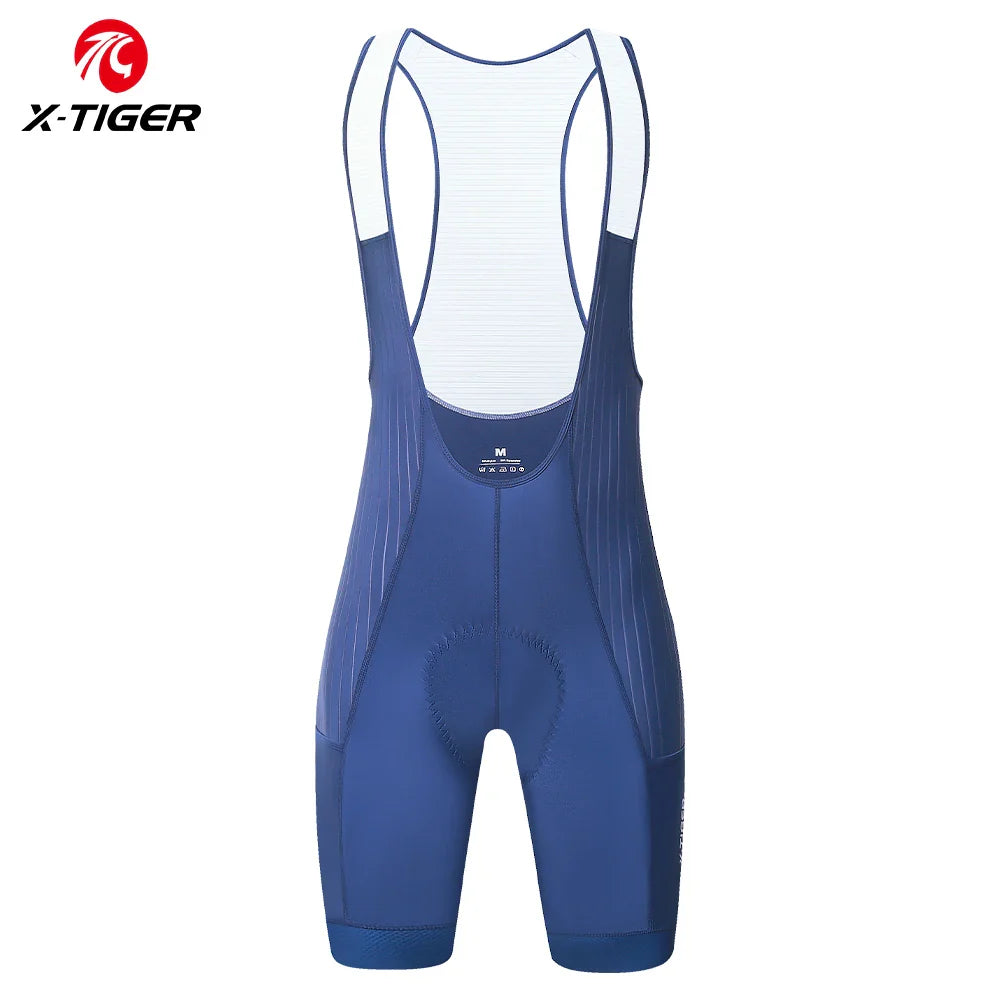 X-TIGER Men's Pro Cycling Bib Shorts | Padded Long Distance