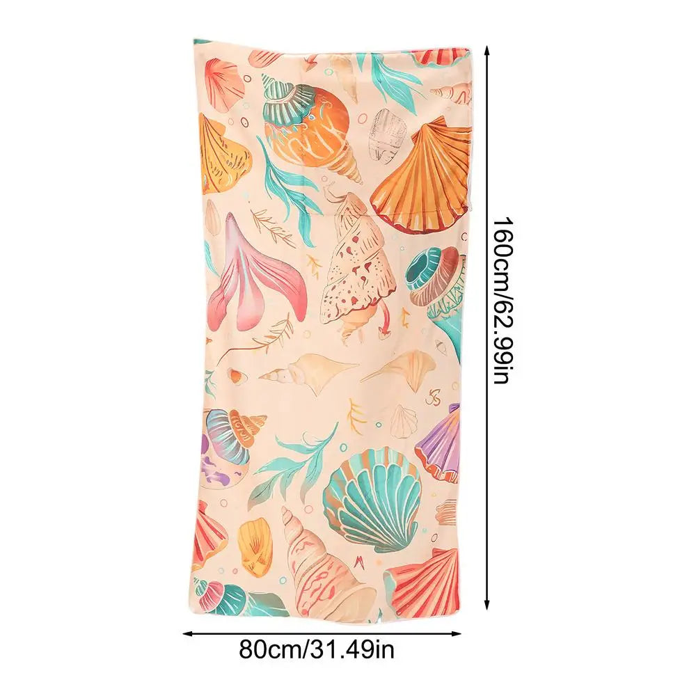2-in-1 Beach Towel Bag | Foldable Pool Mat & Drawstring Bag
