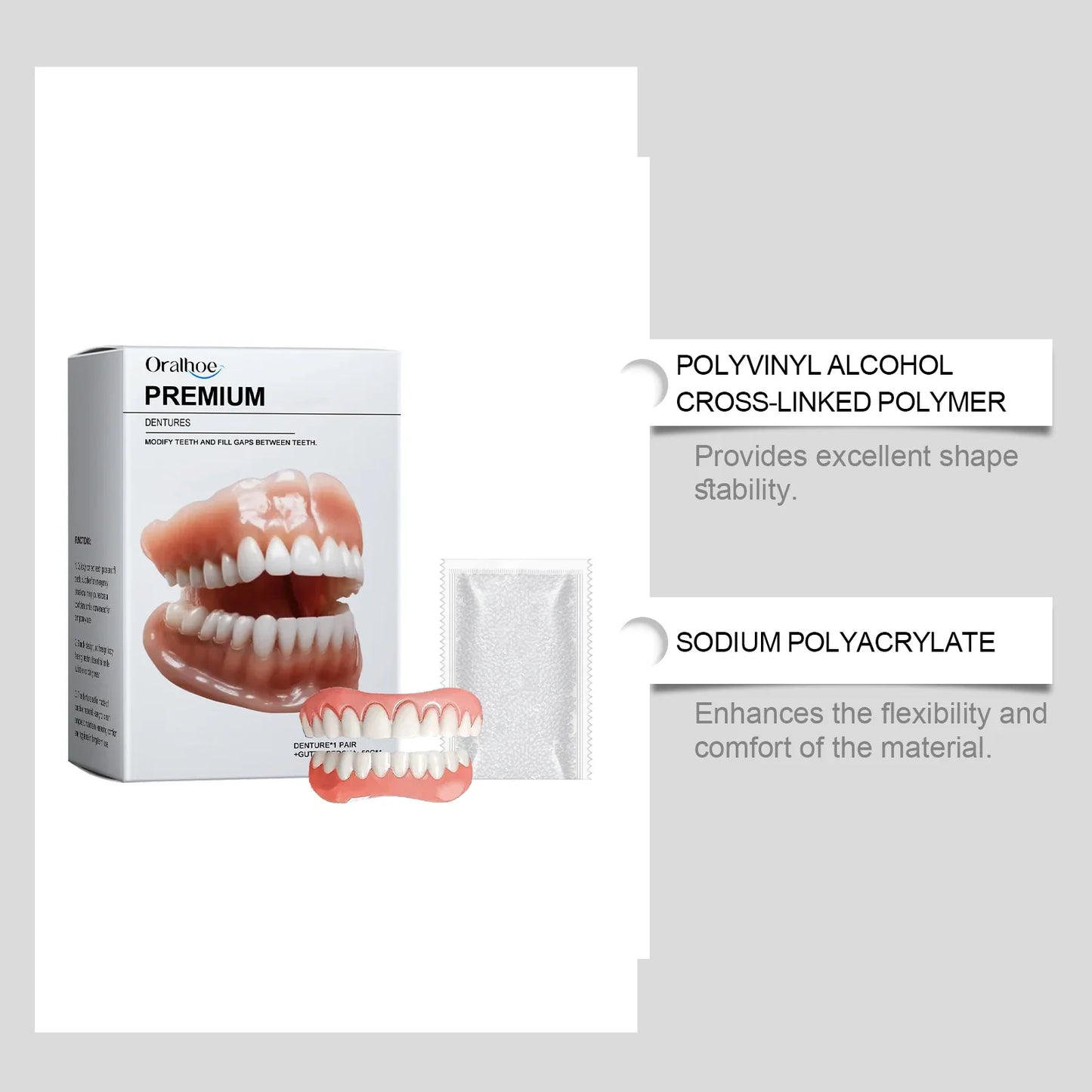 Oralhoe Denture Set – Natural Fit & Comfortable Smile