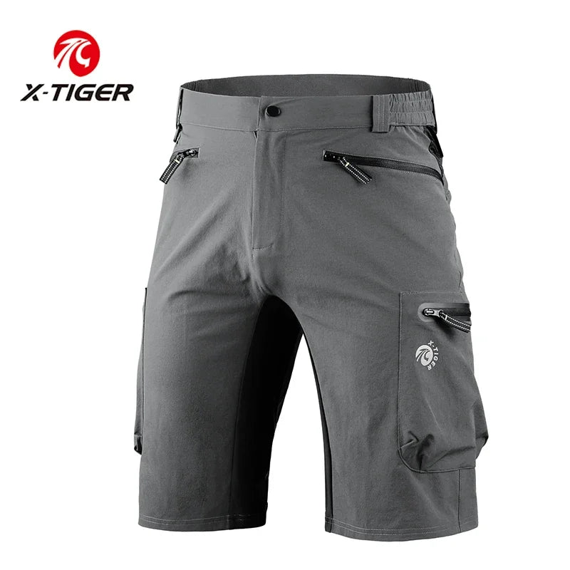 X-TIGER Men's MTB Cycling Shorts – Waterproof, Multi-Pocket