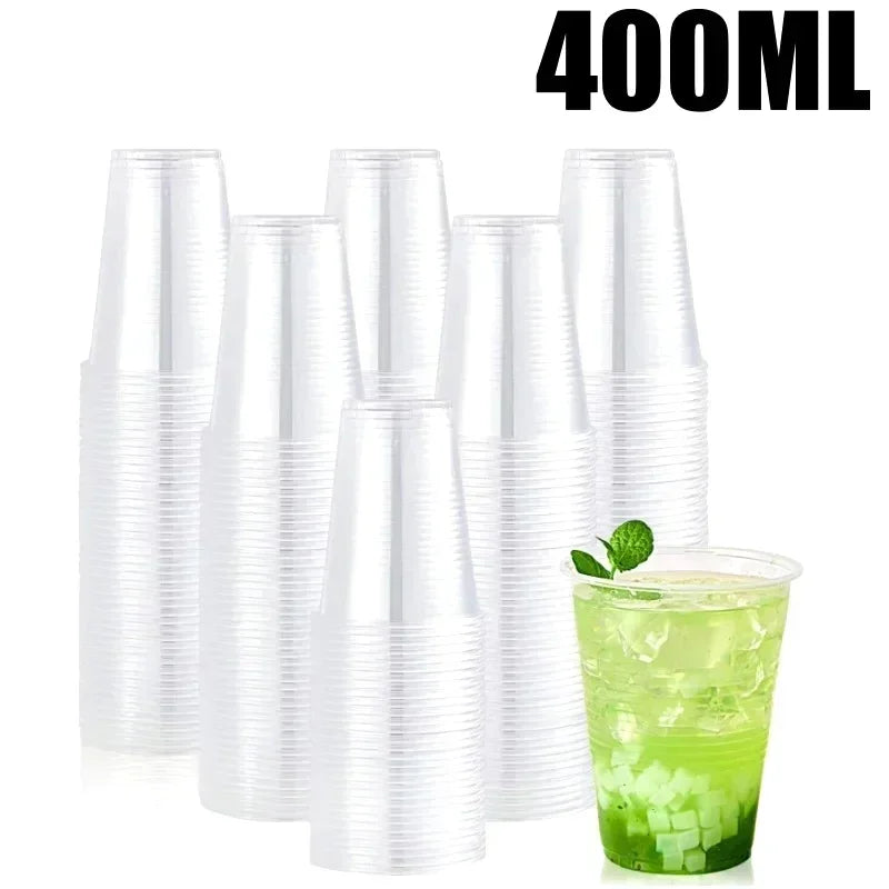 10-Pack 12oz Clear Plastic Cups | Bubble Tea, Iced Coffee & Party