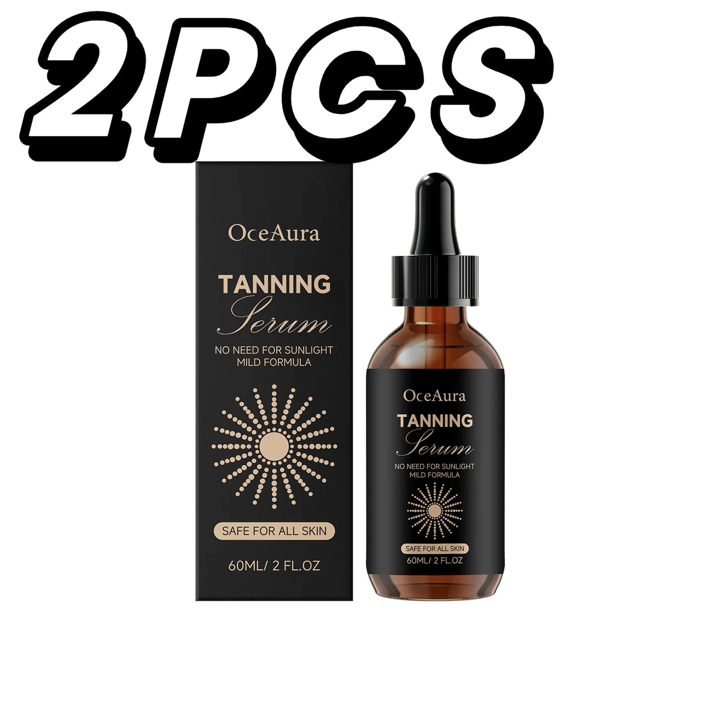 OceAura Self Tanning Drops | Sunless Bronze Glow Serum 60ml