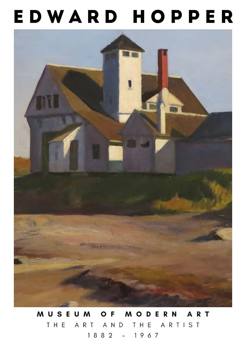 Edward Hopper Museum Exhibition Abstract Posters and Prints Canvas Painting Wall Art Picture for Living Room Home Decor Cuadros Peaceful Pleasures Health and Wellness DM89-11 50x70cm Unframed